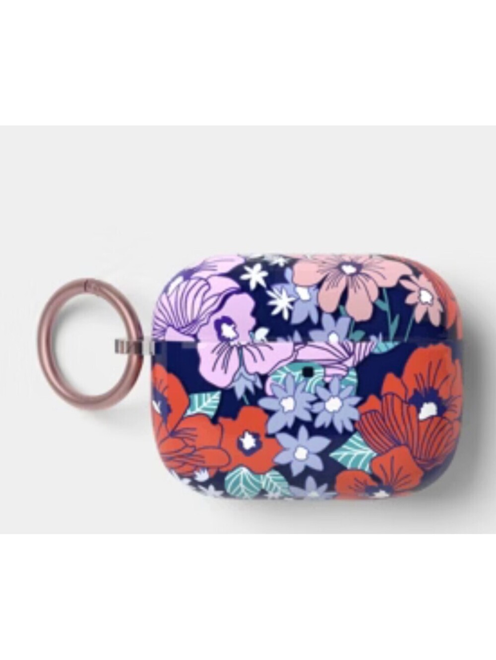 heyday Apple AirPods Case with Carabiner Clip - Poppy Flowers Floral Gen 3